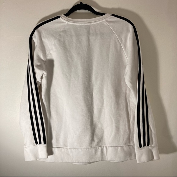 adidas Sweatshirt Classic Three Stripe Pullover Size Medium GUC - Picture 3 of 12